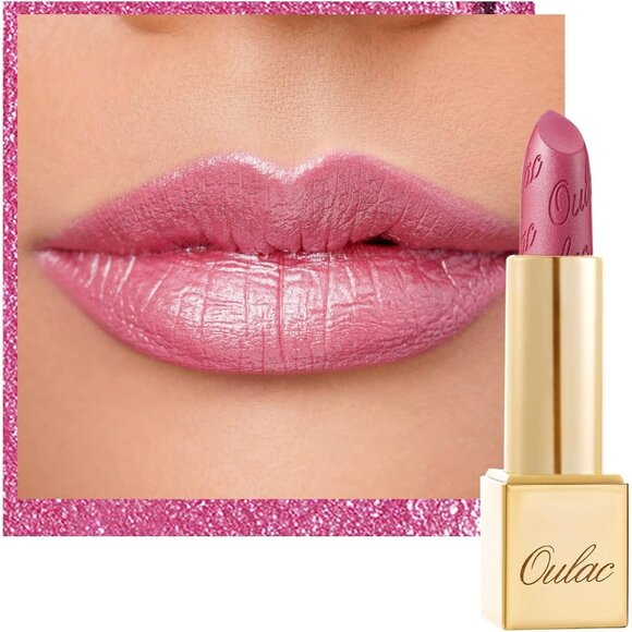 🆕 Metallic Pink Lipstick Moisturizing Creamy Formula Vegan Beauty Full-Coverage - Picture 1 of 8